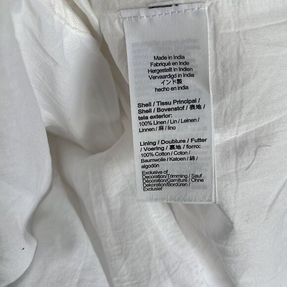 J. Crew White Sleeveless Dress with Gold Buttons - Picture 9 of 10